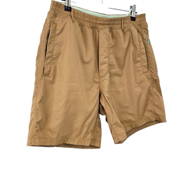 Bird Dogs Mens Teddy Rubskins Brown Lined, Stretch Shorts, Tan, Size L - Picture 2 of 10
